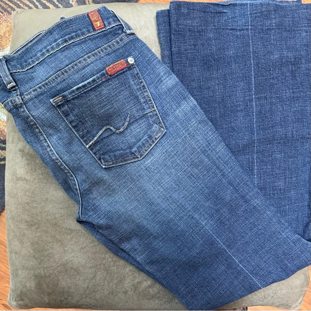 7 For All Mankind Dojo Bootcut Jeans Womens size 29 Rise 7.75